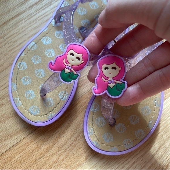 Mermaid Sandals 9 10 Girls Toddler Shoes Open Toe - Picture 4 of 4